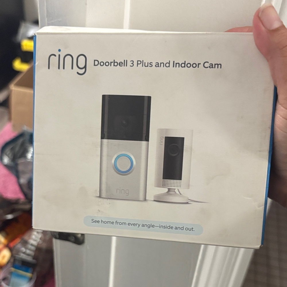 Ring Doorbell 3 Plus with Indoor Camera - Black and Silver
